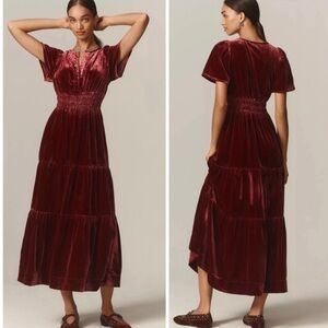 Anthropologie  The Somerset Maxi Dress: Velvet Edition XSP